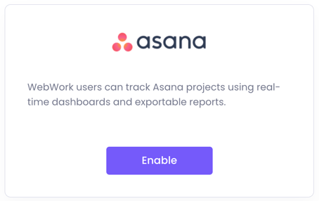 Asana integration WebWork 