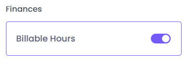 The Billable Hours toggle in the settings of WebWork.