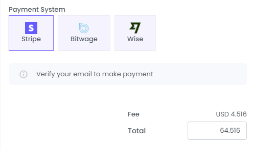 how to make payment on WebWork Time Tracker by selecting a payment gateway