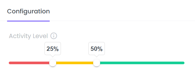 The Activity Level slider in the settings of WebWork.