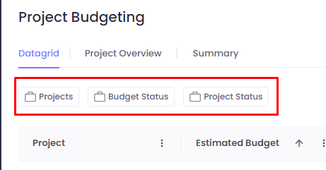 Project Budgeting Report Filters on WebWork Time Tracker