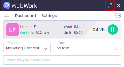 Expand WebWork Time Tracker