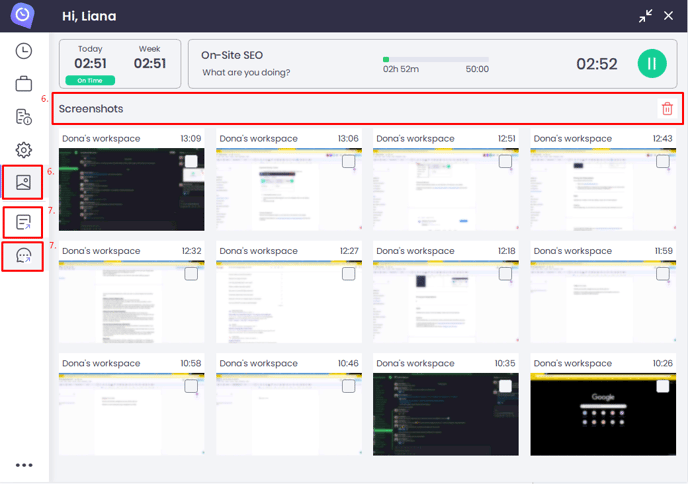 WebWork Tracker Screenshot Settings