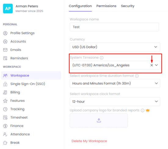 Timezone Removal Settings 