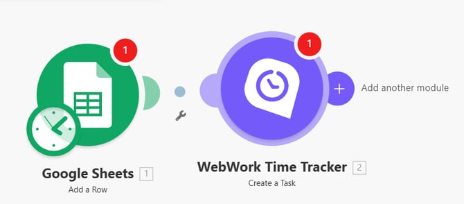 Connect Google Sheets with WebWork through Make