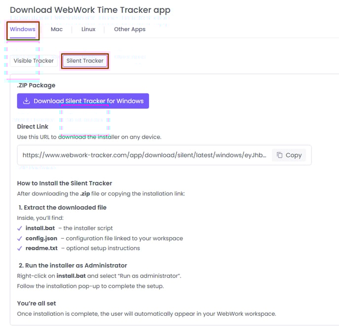 Instructions On How To Download Silent Tracker on Windows 