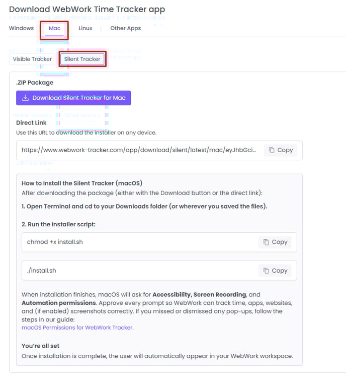 Instructions On How To Download Silent Tracker on Mac