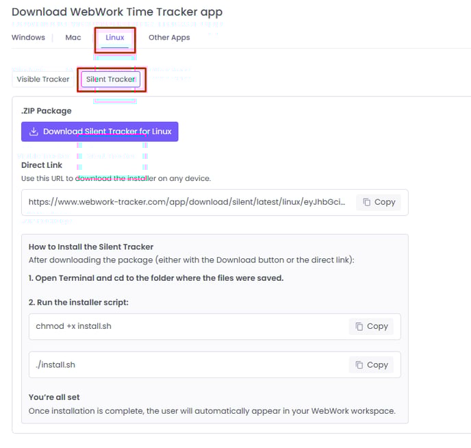 Instructions On How To Download Silent Tracker on Linux