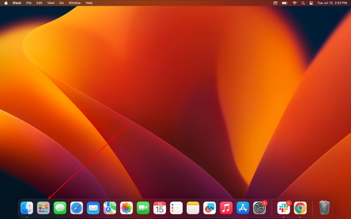 Mac Home screen 