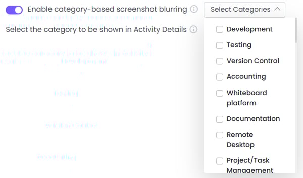 Screenshots Category Based Blurring