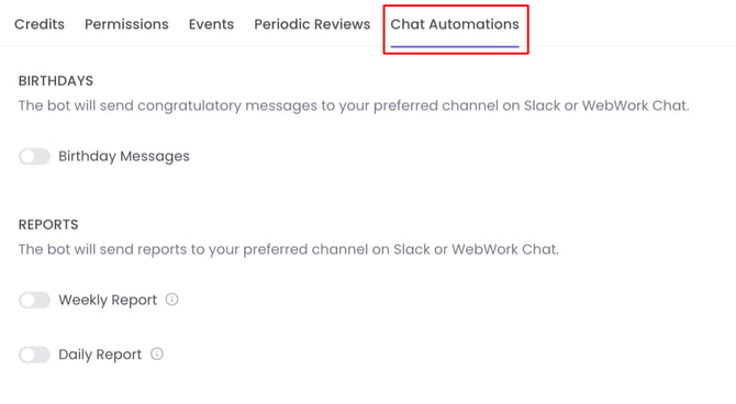 WebWork AI Chat Automations Settings