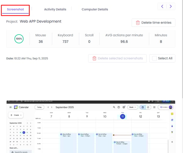Screenshots Details 