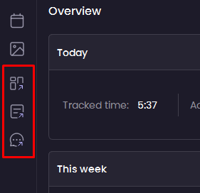 open the dashboard from the Desktop Tracker