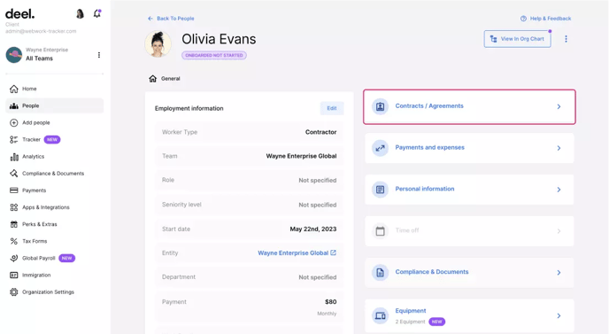 Payment and Expense Settings on Deel