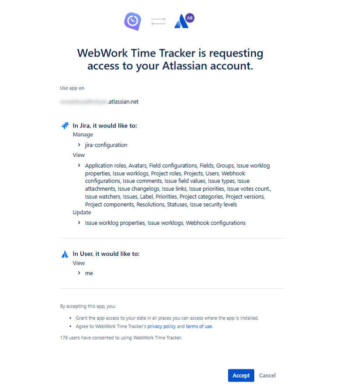 The permissions WebWork needs to integrate with Jira