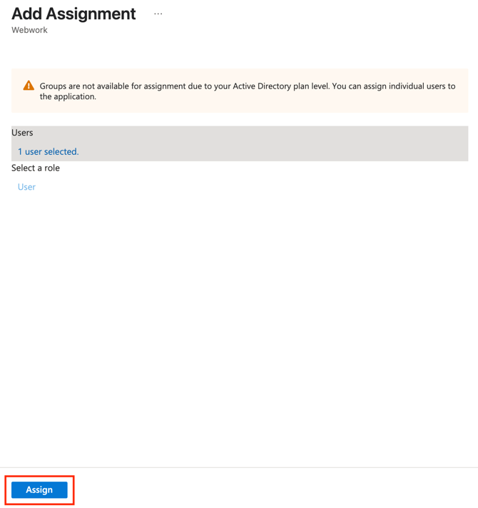 Resolving assignment error during WebWork SAML setup