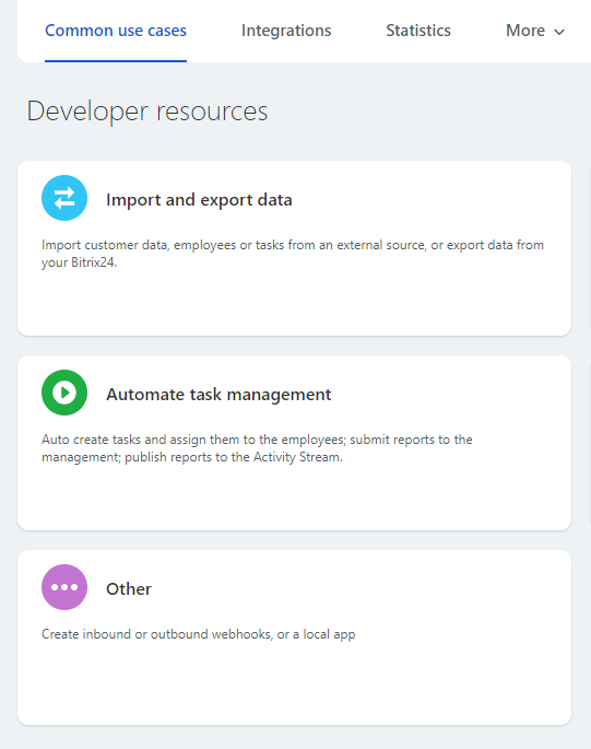 Bitrix WebWork integration Developer resource