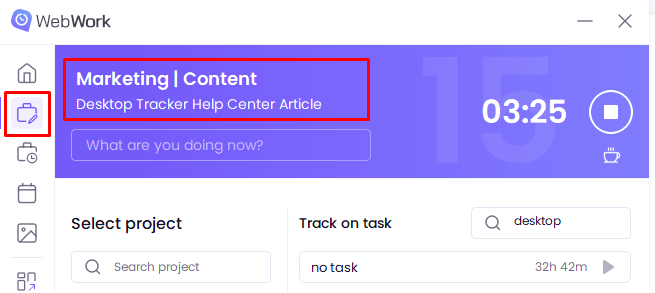 WebWork Desktop Time Tracker App