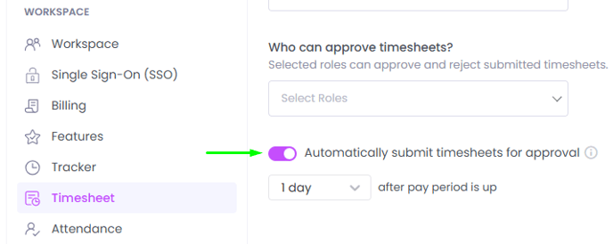 Automatically submit timesheets for approval on WebWork