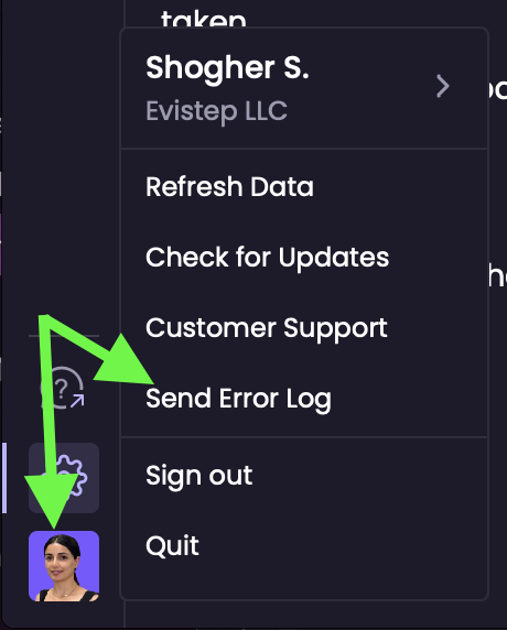 WebWork Desktop App Profile Settings