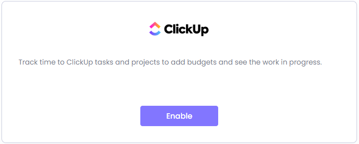 clicup integration WebWork
