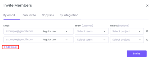 WebWork Tracker Invite Members Add Email 