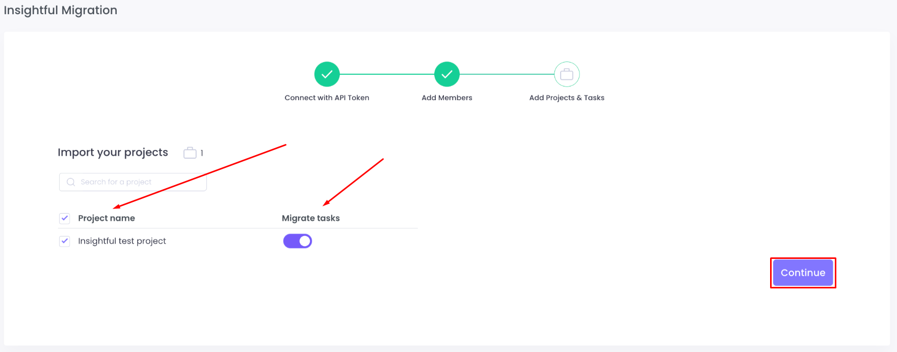 WebWork Time Tracker Insightful Migration Projects and Tasks Page