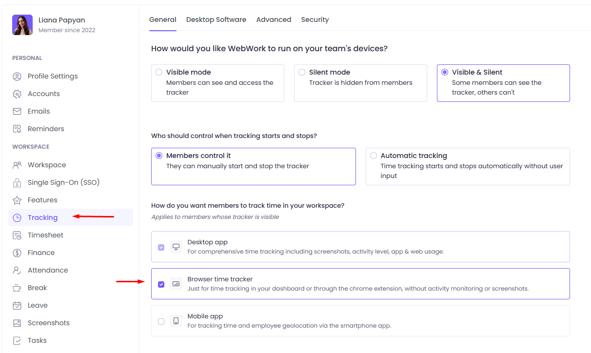 Browser Time Tracking with WebWork