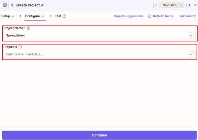 Zapier WebWork Zap Configuration Creation 