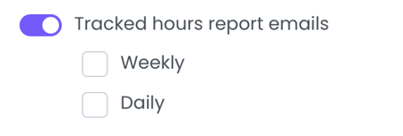 Tracked Hours Report Emails