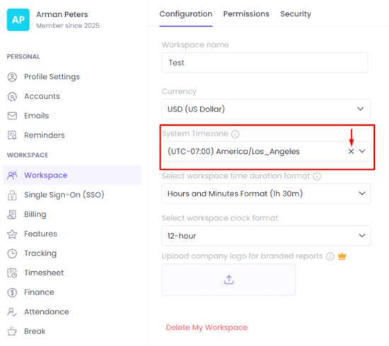 Timezone Removal Settings 