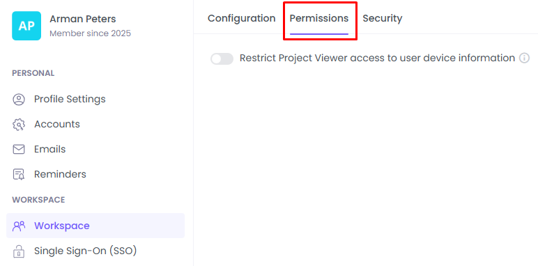 WebWork Time Tracker Workspace Permissions Admin Settings 