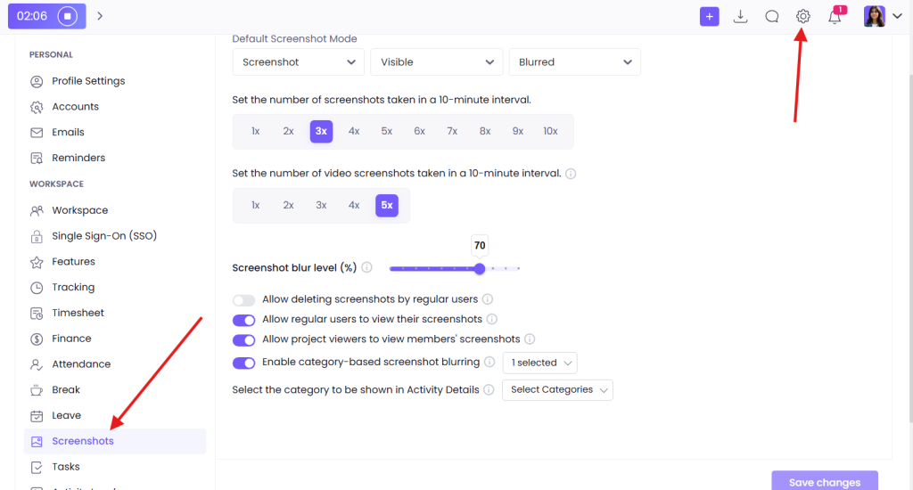 Screenshot Settings – WebWork Time Tracker Help Center