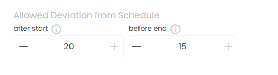 Attendance Allowed Deviation from Schedule 