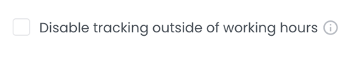 Disable tracking outside of working hours 
