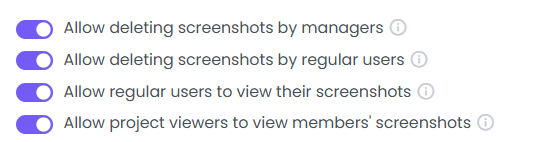 Screenshot Permissions Settings