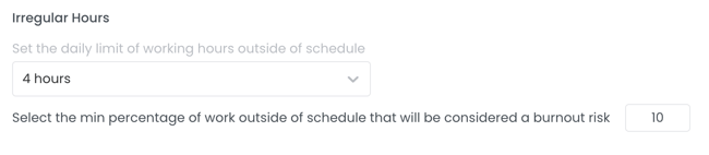 Irregular Hours Settings 
