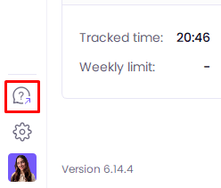 open Help Center from Desktop Time Tracker
