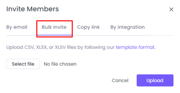 WebWork Tracker Invite Members Bulk Invite 